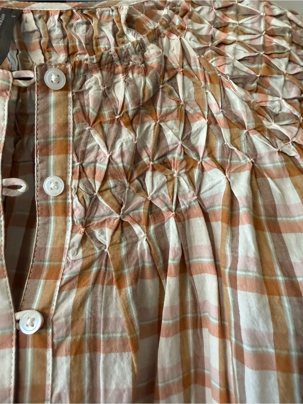 Anthropologie Small plaid top - Picture 3 of 6